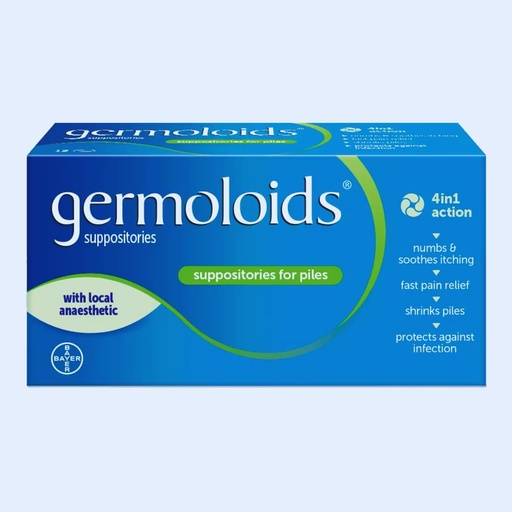 [BRSWIYYMO4FA43AZ] Germoloids Suppositories x 12