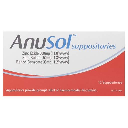 [BRSWI237CF5RGC36] Anusol Suppositories 12