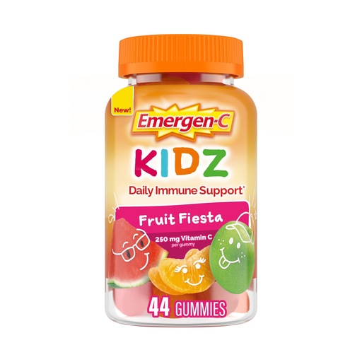[BRSW2ZIHB4GQA3Y2] Emergen-C Kidz Daily Immune Support Dietary Supplements, Flavored Gummies with Vitamin C and B Vitamins, Fruit Fiesta Flavored Gummies - 44 Count