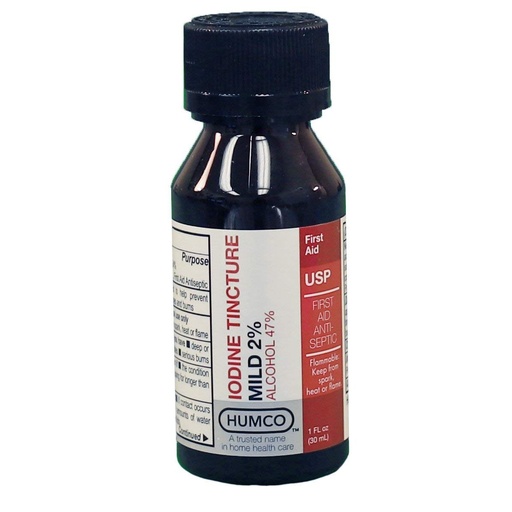 [BRSWG2QQBN4AA2DU] Iodine Tincture Mild 2% Mild USP - 1 oz, Pack of 4