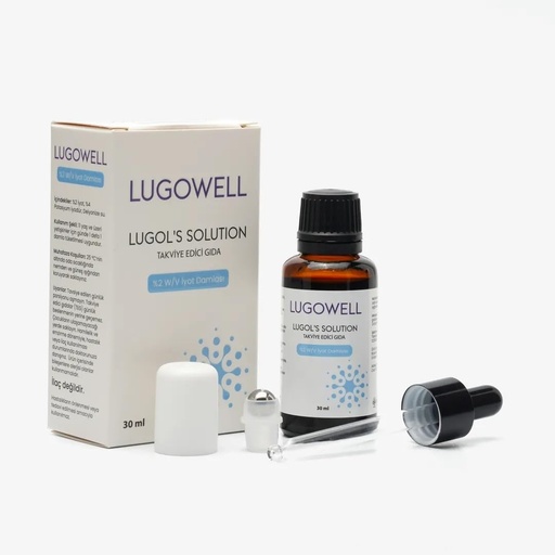 [BRSREBQ2A55RGHQU] LugoWell Lugol's Solution | 2% Iodine & Potassium Iodide Drops | 30ml/1 fl oz | Roll-on Cap