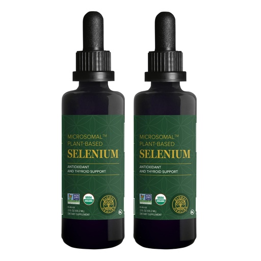 [BRSRGBA7B4IR63Q3] Global Healing Selenium 200mcg, Selenium Supplement Drops with Organic Ingredients, Antioxidants for Thyroid and Immune Support, Non-GMO & Gluten-Free, for Men & Women - 2 Fl Oz (2-Pack)