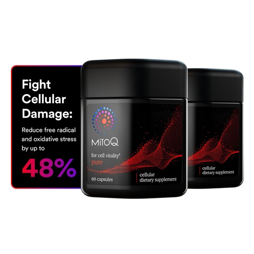 [BRSWYGLQAV6AMFDG] MitoQ Pure Advanced Mitochondria Supplement - Superior Bioavailability to CoQ10 - Patented Vitality Supplement for Sustained Energy, Heart Health, Metabolic Support, and Healthy Aging (120 Capsules)
