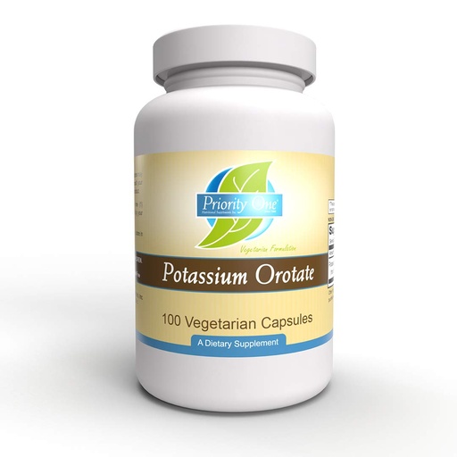 [BRSWGZQLO57AKH3Z] Priority One Vitamins Potassium Orotate 100 Vegetarian Capsules - Highly-Absorbable - Healthy Carbohydrate and Energy Metabolism* - Supporting a Healthy Cardiovascular System.*
