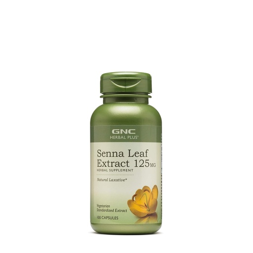 [BRSWIGABBJ4AOYAV] GNC Herbal Plus Senna Leaf Extract 125mg, 100 Capsules, A Natural Laxative