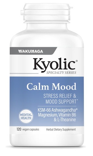 [BRSRABALB56QMG3K] Kyolic Specialty Series Calm Mood, Stress Relief & Mood Support*, 120 Vegicaps