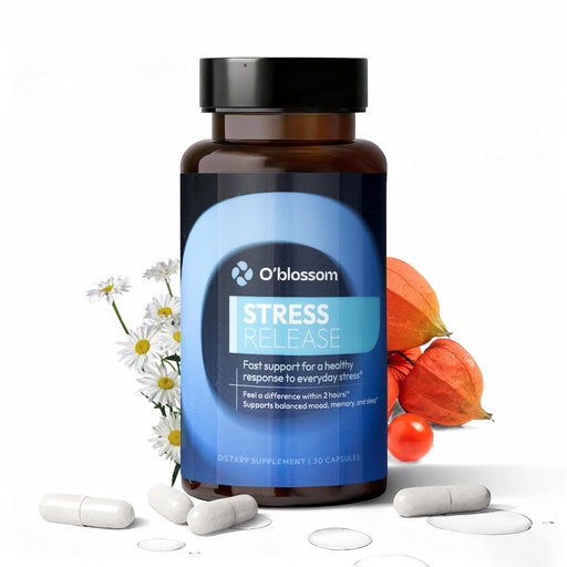 [BRSREEL7DMHRO2A4] O'blossom Stress Release Ashwagandha Sensoril Zembrin Supplements – Clinically Studied Stress Relief with True Rapid Calm, Mood Support in 2 Hours, Cognitive Enhancement, and Healthy Sleep Pattern