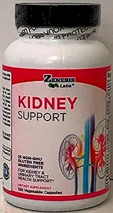 [BRSRAEIFOZ5RQGQ6] Zenesis Labs Kidney Cleanse Detox Flush & Repair Urinary Tract Support - Gluten Free - Natural Cranberry Extract Herbal Supplement Blend (120 Capsules/Bottle) 60 Day Supply