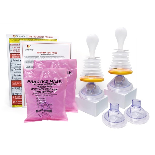 [BRSWYCANCF7BYHL4] LifeVac Home Kit 2 Pack - Portable Suction Rescue Device, First Aid Kit for Kids and Adults, Portable Airway Suction Device for Children and Adults