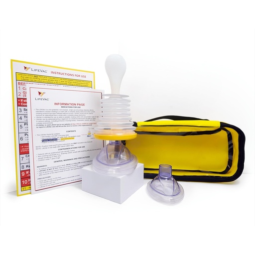 [BRSWGHTQBYFRQAD5] LifeVac Yellow Travel Kit - Portable Suction Rescue Device, First Aid Kit for Kids and Adults, Portable Airway Suction Device for Children and Adults