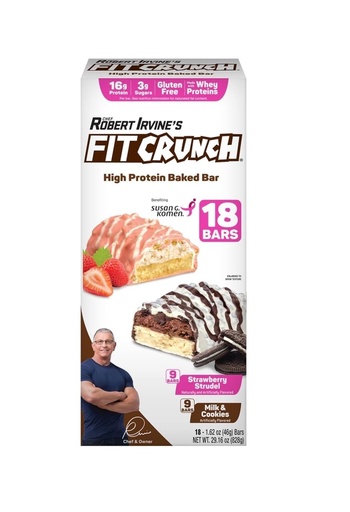 [BRSROGI7BEGWYEIV] FITCRUNCH 18ct Variety Snack Size Strawberry and Milk & Cookies (18 ct).