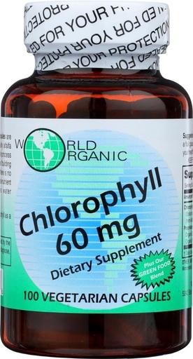 [BRSWIYAFBV4BYGA3] World Organic Chlorophyll 60MG, 100 CP