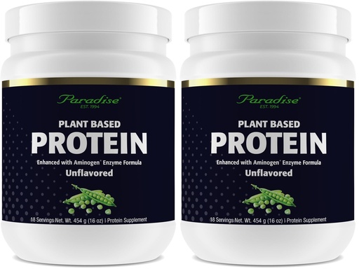 [BRSREAACCIAR6D3D] Paradise Herbs Certified Organic Pea Protein Powder, Unflavored, Vegan, Gluten Free, Non-GMO, Keto, Paleo, 15 Servings, 15.87 oz (Pack of 2)