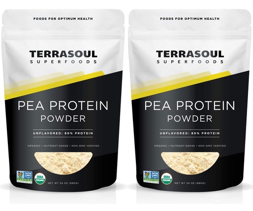 [BRSWKHD2AAFGYYIU] Terrasoul Superfoods Organic Pea Protein, 3 Pounds