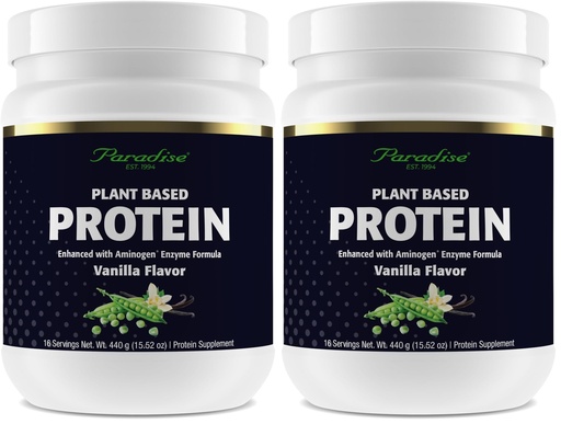 [BRSREAAEAV7WMDTA] Paradise Herbs Certified Organic Pea Protein Powder, Vanilla Flavor, Vegan, Gluten Free, Non-GMO, Keto, Paleo, 15 Servings, 15.87 oz (Pack of 2)