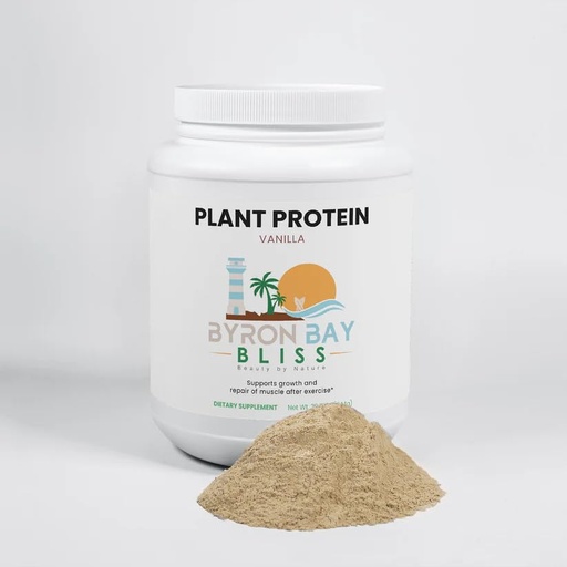 [BRSRGFTRCIHQEAAV] Plant Protein, Vanilla Flavor, Dairy-Free, Soy-Free, Gluten-Free, 20g Protein, 110 Calories Per Serving, 29.77 oz/844g