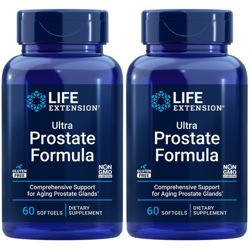 [BRSROBD3OUFAEG3O] Life Extension Ultra Prostate Formula, Saw Palmetto for Men, pygeum, stinging Nettle Root, lycopene, Prostate Health, Urination Flow, PSA, Non-GMO, Gluten-Free, 60 softgels (Pack of 2)