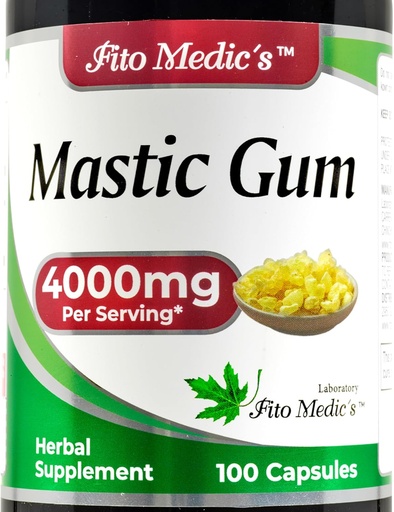 [BRSRMBQEBZYQKFI6] FITO MEDIC'S Labs - Mastic Gum – 4000 mg na Serving- podpirajo želodec, Duodenal & Oral Health, Ultra visoka absorpcija s.