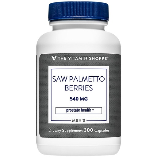 [BRSWIYTYOEDRMDLU] The Vitamin Shoppe Saw Palmetto Berries 540MG (300 Capsules) (300 Capsules)