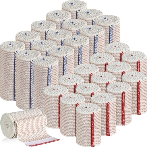 [BRSRMAACPMOWM3LL] 30 Pcs Elastic Bandage Wrap Compression Bandage Wrap with Self Closure on Both Ends Washable Reusable Athletic Stretchable Wraps for Sports Legs Knees Ankles Wrists Injuries(3 Inch, 4 Inch in Width)