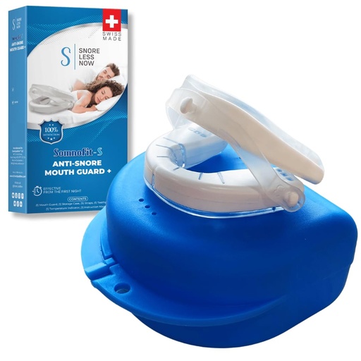 [BRSRAZT6CR5AIHTF] Somnofit-S Anti-Snore Mouth Guard by SnoreLessNow | Made in Switzerland | FDA Cleared | Most Comfortable Anti Snoring Mouthpiece | Sleep Tight Mouth Guard | Adjustable Snoring Solution for Men & Women