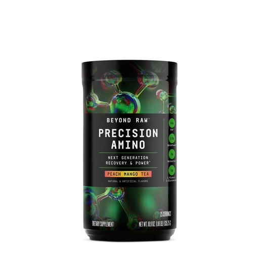 [BRSROZYPDECR4CYY] BEYOND RAW Precision Amino | Recovery & Power Amino Acid Formula | Fuel Muscles | Enhance Hydration | Peach Mango Tea | 25 Servings
