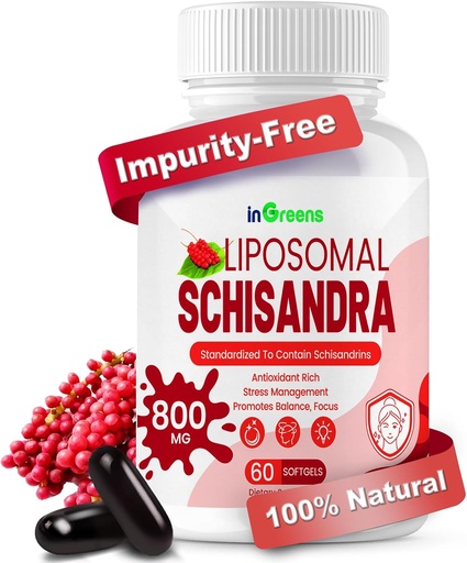 [BRSRAGTYDIFWGET4] 800MG Schisandra Organic Extract, תוסף Schisandra, Schisandra Bre Softgels עבור תמיכה באנרגיה, Liver Health, Antioxidant Protection & Digestive Wellness - 60 Softgels, Made in USA
