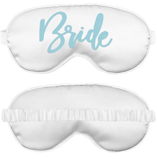 [BRSRGYI5CEJQKA3D] Something Blue Honeymoon Gifts for Bride to Be - Light Blue Glam Bride Bridal Grade Satin Sleep Mask - Bachelorette Party Blindfold - White Eye Mask(LtBlu GlmBrd) Wht