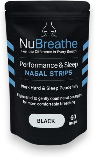 [BRSREED5AB5AA3I3] Nasal Strips, 60 Count, Hypoallergenic Performance Strips for Athletes and Sleep, Medical-Grade