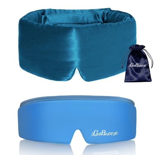 [BRSRYZLYBMMROHQV] Silk Sleep Eye Mask Bundle with Cooling Gel Eye Mask (2 Items)