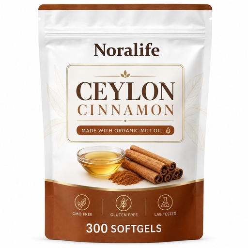 [BRSRYZAKOACAEFYU] Noralife Ceylon Cinnamon Softgels, 300 Count