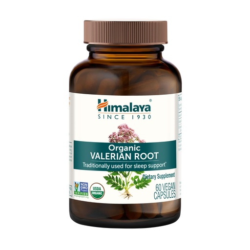 [BRSRECQBAAPAICAV] Himalaya Organic Valerian Root, Herbal Sleep Support for Calm Relaxation, USDA Organic, Non-GMO, Vegan, Gluten Free, 1,000 mg, 60 Capsules