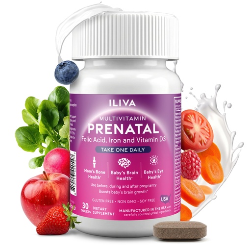 [BRSRGZQKBECRUADL] by INDICAID Prenatal Vitamins for Women- Sophisticated Folate and 18 Vitamins and Minerals for Neural Tube Support & Fetal Brain Development, Gluten-Free, Dairy-Free & Soy-Free - 30 Servings