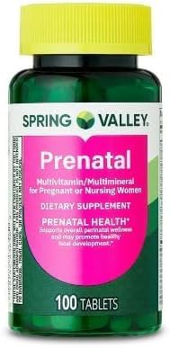 [BRSRGBDYDMFGYFI4] Prenatal Multivitamin/Multimineral for Pregnant and Nursing Women Dietary Supplement Tablets, 100 Count +Sticker vsl Store