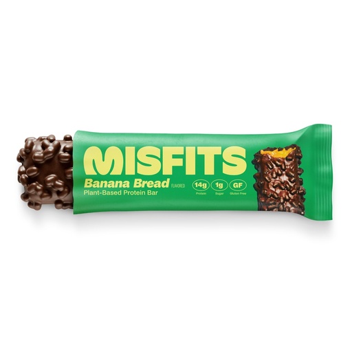 [BRSRGFQ3B4MWOHTF] Misfits Banana Bread Protein Bar Sgl, 1.8 OZ
