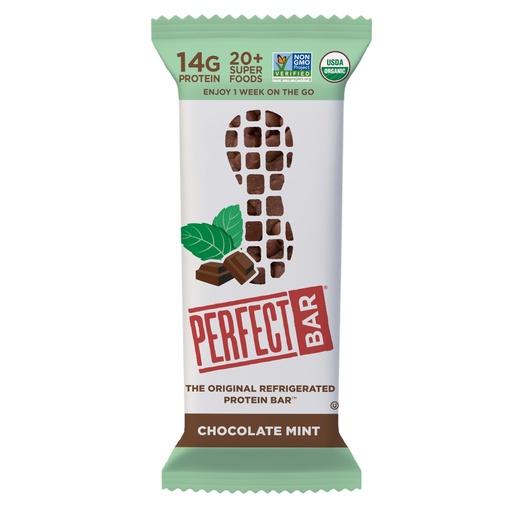 [BRSWGCDYOBYAOCD4] Perfect Bar Gluten-Free Chocolate Mint Peanut Butter Refrigerated Protein Bar, 2.3 oz