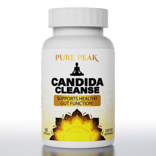 [BRSRAZADB4CWGAA7] Pure Peak Candida Cleanse - Gut & Colon Support (60 Capsules) - for Men & Women - Natural Herbs for Intestinal Detox - Oregano Leaf, Wormwood, Black Walnut, Caprylic Acid
