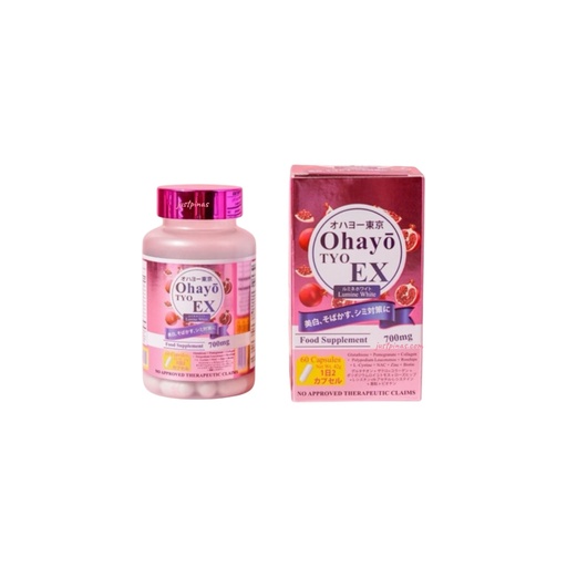[BRSREHYZA56QMD3L] OhayoTYO EX Lumine White Glutathione 700mg, 60 Capsules