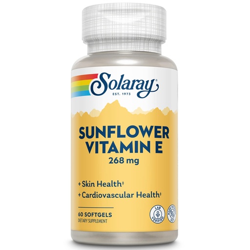 [BRSWIFIEDJ4RSGY5] SOLARAY Sunflower Vitamin E 268 mg (400 IU) Softgels | Antioxidant Support for Skin, Heart & Immune Health | 60 Softgels