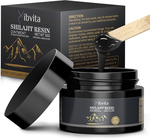 [BRSRAED3O4BRMCTD] Čisté himalájské organické Shilajit Resin - 600mg shilajit pro muže a ženy, přírodní himalájské shilajit s Fulvic Acid & 85 + Stopy Minerály dodatek pro energetický boost a imunitní podporu, 30 Grams