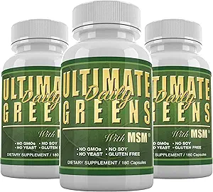 [BRSWGAQ2A57AMALF] Daily Health, Ultimate Greens with MSM 1925 mg 540 Capsules Vegan Friendly No GMO Gluten or Soy