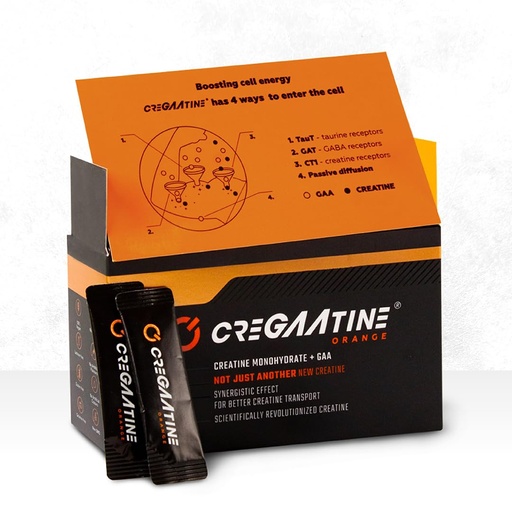 [BRSROBI2O4FGGD3U] Micronized Creatine Monohydrate + GAA | Increase Strength, No Water Retention | Boosts Memory & Focus | Single-Serve Packets | 60 Sachets, 30 Servings | (Sachets, Orange)