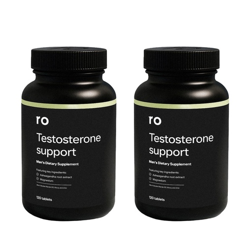 [BRSROHT4A54AI3Q2] Ro Testosterone Support for Men | Daily Nutritional Supplement with Ashwagandha to Support Healthy Testosterone Levels and Magnesium to Promote Muscular Health | 2-Pack (240 Tablets)