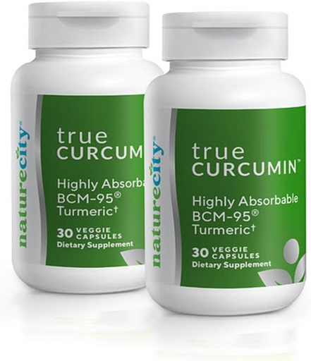 [BRSWGHA6DMJRYCDP] NatureCity True-Curcumin Turmeric Supplement | Non-GMO Tumeric and Curcumin 500mg Curcuma Capsules Vitamin Supplements | Up to 700% Increase in Absorption (60 Day Supply) | Supports Joints