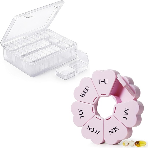 [BRSRAAIFOYCR4GTL] Small Plastic Bead Storage for Jewelry Making and Pill Organizer Cute