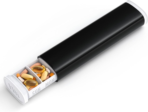[BRSROCTRCAFGC2DA] VVM Weekly pil Organizer 7 Dag, Dagelijkse pil Box, Artritis-Vriendelijk Reizen pil geval, Leuke Lade-Slide pil houder voor vitamines, Supplementen, Medicine pil Organizer