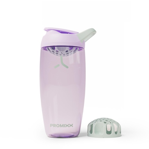 [BRSRGFI5DEFAYCDU] Promixx Pursuit Protein Shaker Bottle – 26oz Silent Snap-Fit Mixer for Lump-Free Shakes – Leak-Proof BPA-Free Ecozen Gym Shaker with Measurement Marks for Fitness and Travel – Lilac