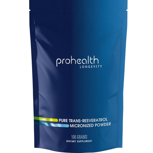 [BRSW2ZQRBN5AGYAV] ProHealth Longevity Bulk Trans Resveratrol Powder 100 Grams - Pure Pharmaceutical Grade, 1000 mg per Scoop, Superior Absorption and Bioavailability