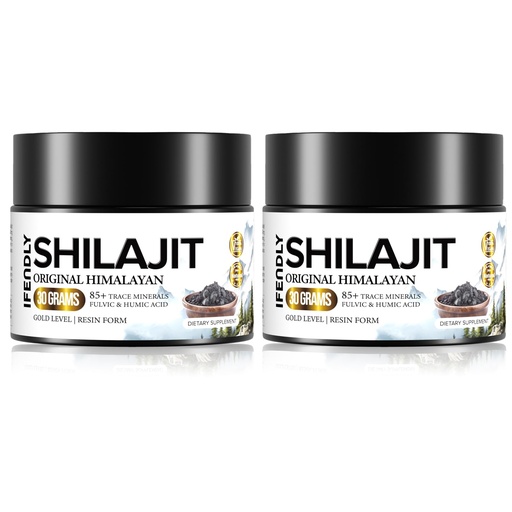 [BRSRAGQROIMGA2Q4] Shilajit Resin, Shilajit for Men & Women, Shilajit Organic - Potency Gold Grade, with 85+ Trace Minerals, Fulvic & Humic Acid, 100 Serving, 2 Jar