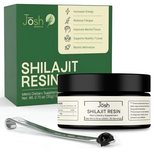 [BRSRAHD4CQHWCALG] Pure Himalayan Shilajit Resin - 70%+ Fulvic Acid and 85+ Minerals for Energy & Focus, T-Levels Booster, Gold Standard for Men, Organic & Authentic, Third Party Lab-Tested, 20g
